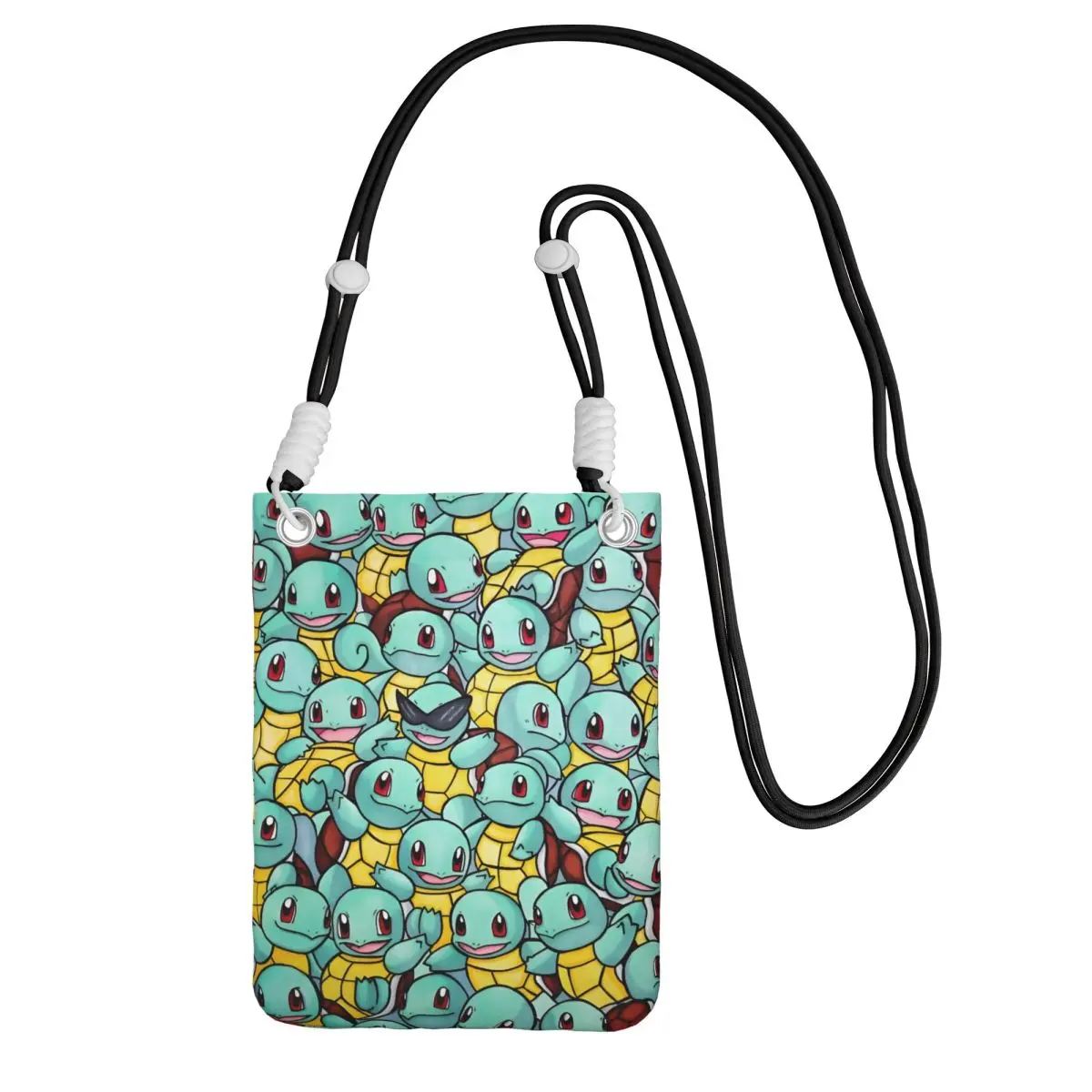

Custom Squirtles Smart Phone Wallet With Strap Video Games Crossbody Bag Men Women Traveling Mobile Phone Bag