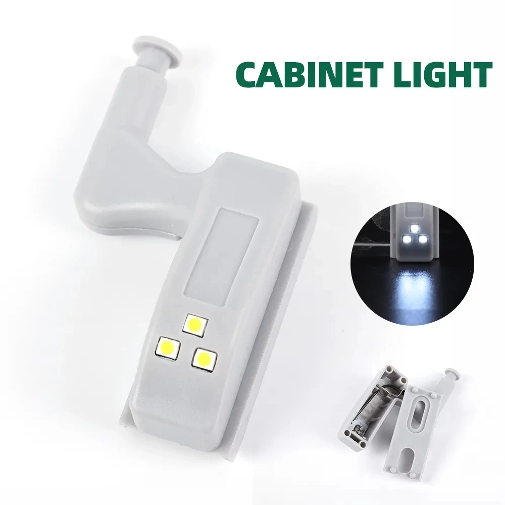 10PCS 0.25W Universal Under Cabinet LED Light Cupboard Closet Wardrobe Inner Hinge LED Sensor Light Kitchen Night Lights