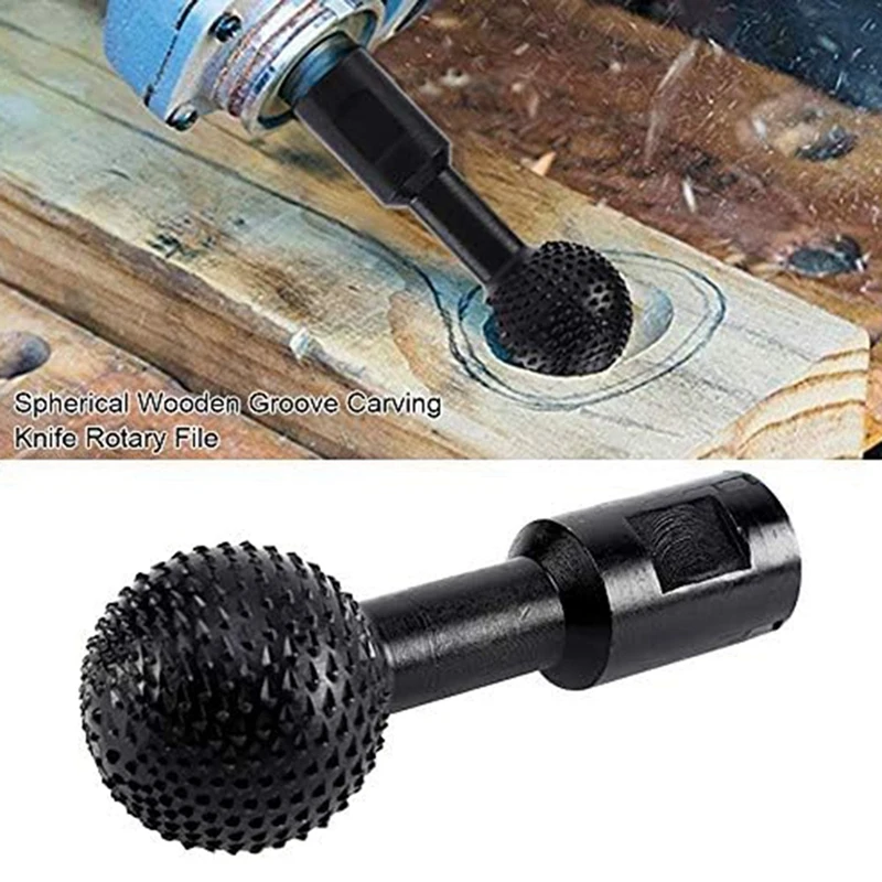 DT16 2X Sphere Rotary Burr Grinding Head for Wood Carving Polishing Type 115 125 Angle for Grinder