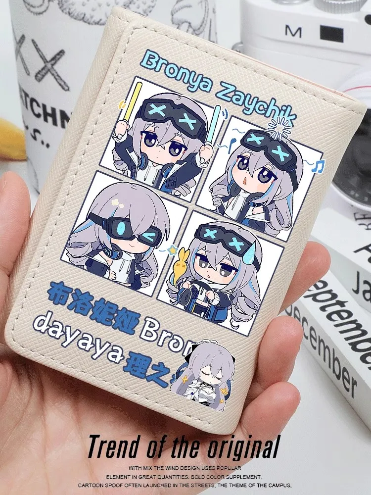 miHoYo Honkai Impact 3 Anime Fashion Surrounding Bronya Homunculus Wallet Short Version Schoolgirls Birthday Gifts Cute Cartoon