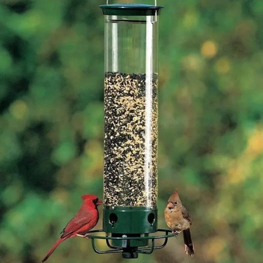 5 Pounds Wild Bird Feeder No Toxic Spin Food Feeder Squirrel-Proof Bird Drinker Feeder Large Capacity for Outdoor Hanging