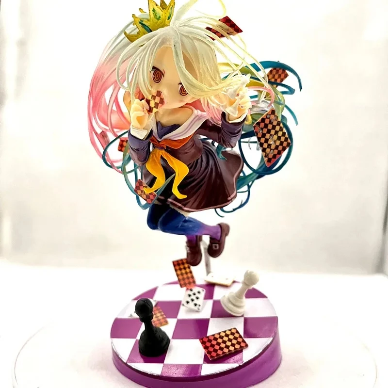 19cm No Game No Life 3. generacji Shiro Poker Pvc Action Model lalki