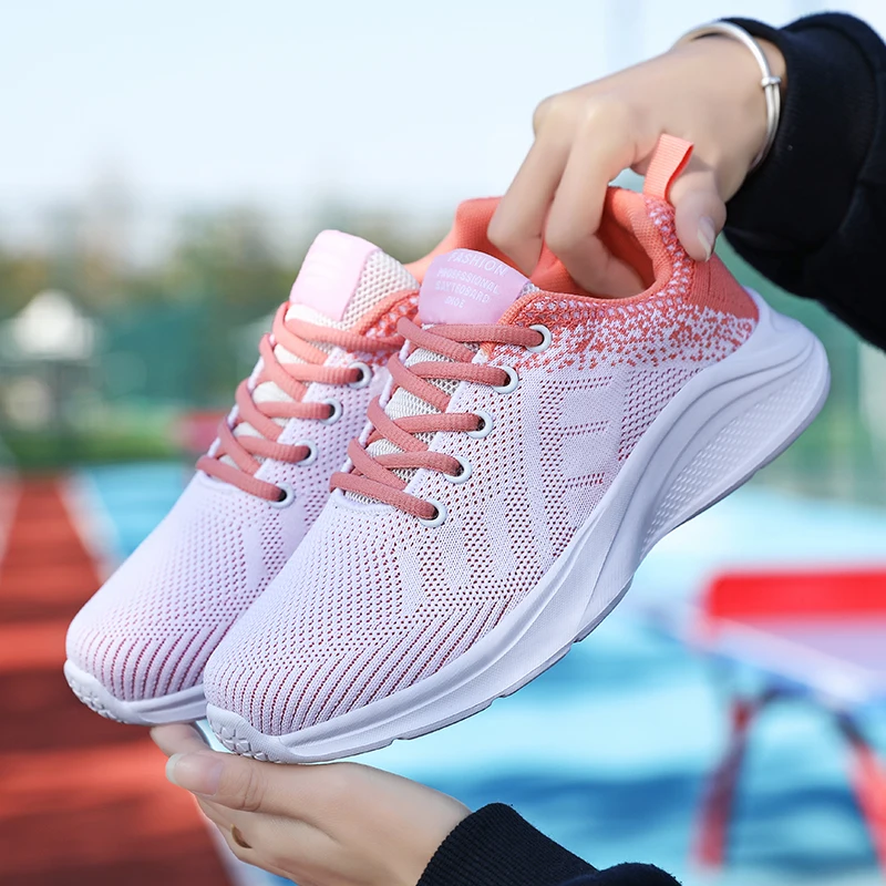 2023 Women's Shoes Logo Vulcanized Sports Casual Shoes Lightweight Breathable Mesh Platform Boots Comfortable Women's Shoes