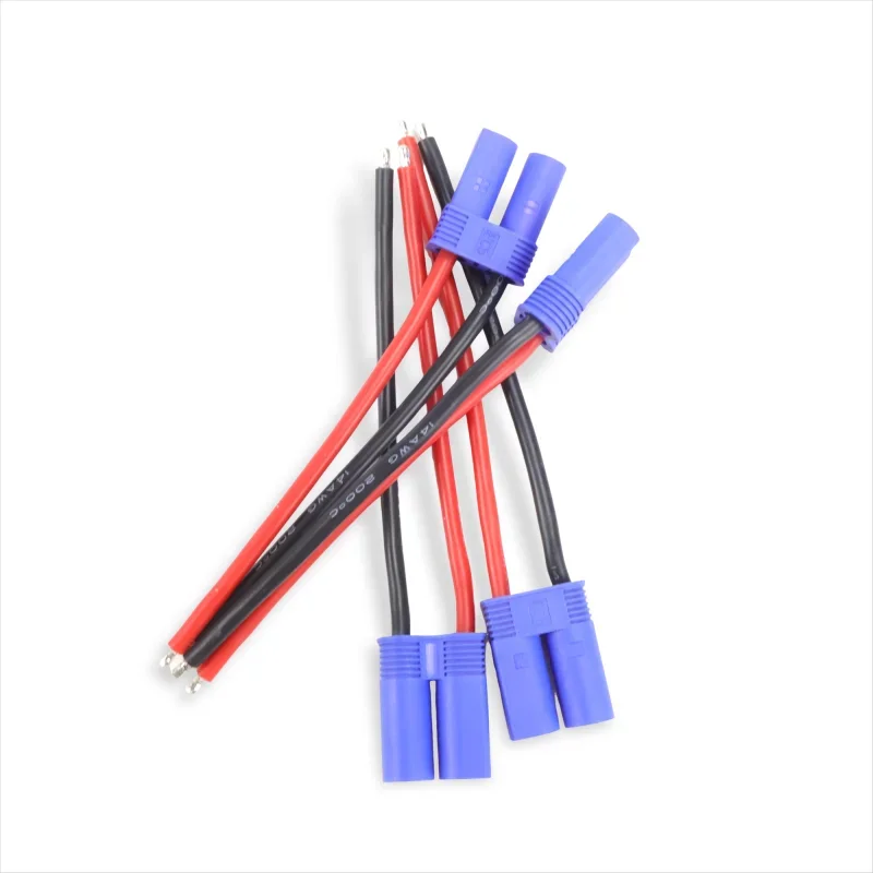 EC5 Stecker-Buchse-Verbinderpaar mit 10AWG Silikonkabel, 10cm Länge, Hochstrom-Stecker für RC Lipo Akku, FPV Drohne, Auto