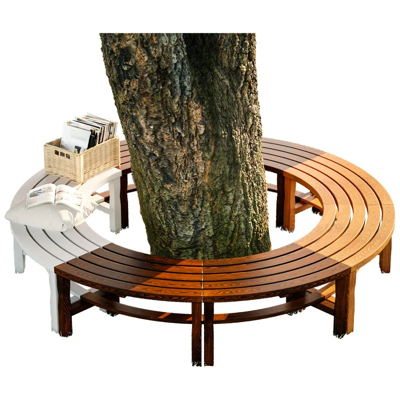 

Outdoor Preservative Wood Tree Chair, Courtyard Open-air Stool, Outdoor Leisure Seat, Park Chair, Outdoor Solid Wood Bench