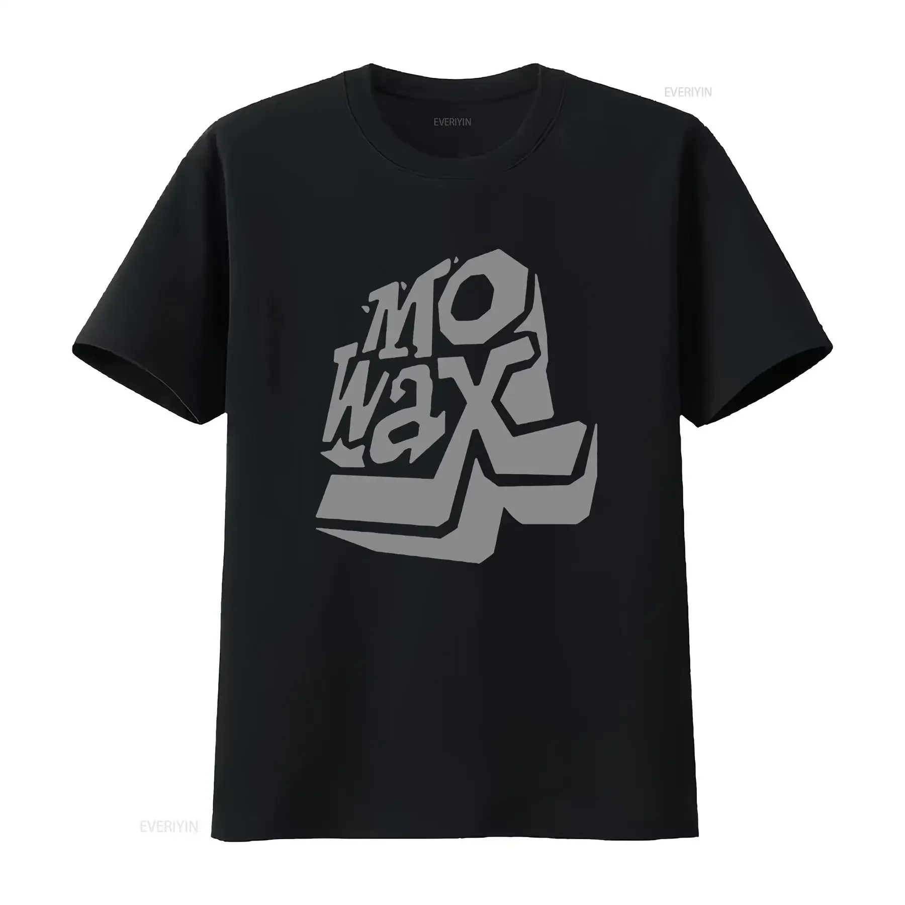 MO WAX Logo T-Shirt S-3XL vintage vintage Washed Comfortable Slightly streetwear Stretched Stylish Top For Everyday Wear