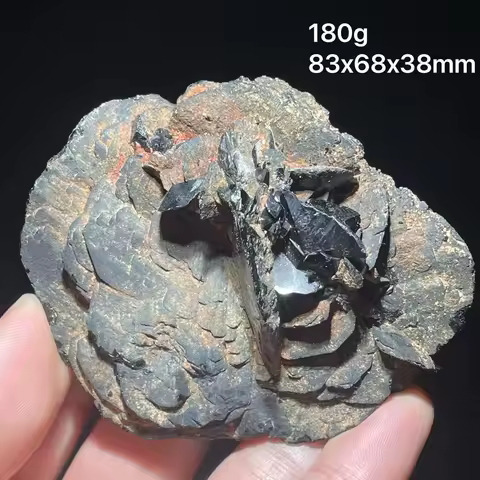 New 100% natural black rose tourmaline quartz mineral specimen from Madagascar