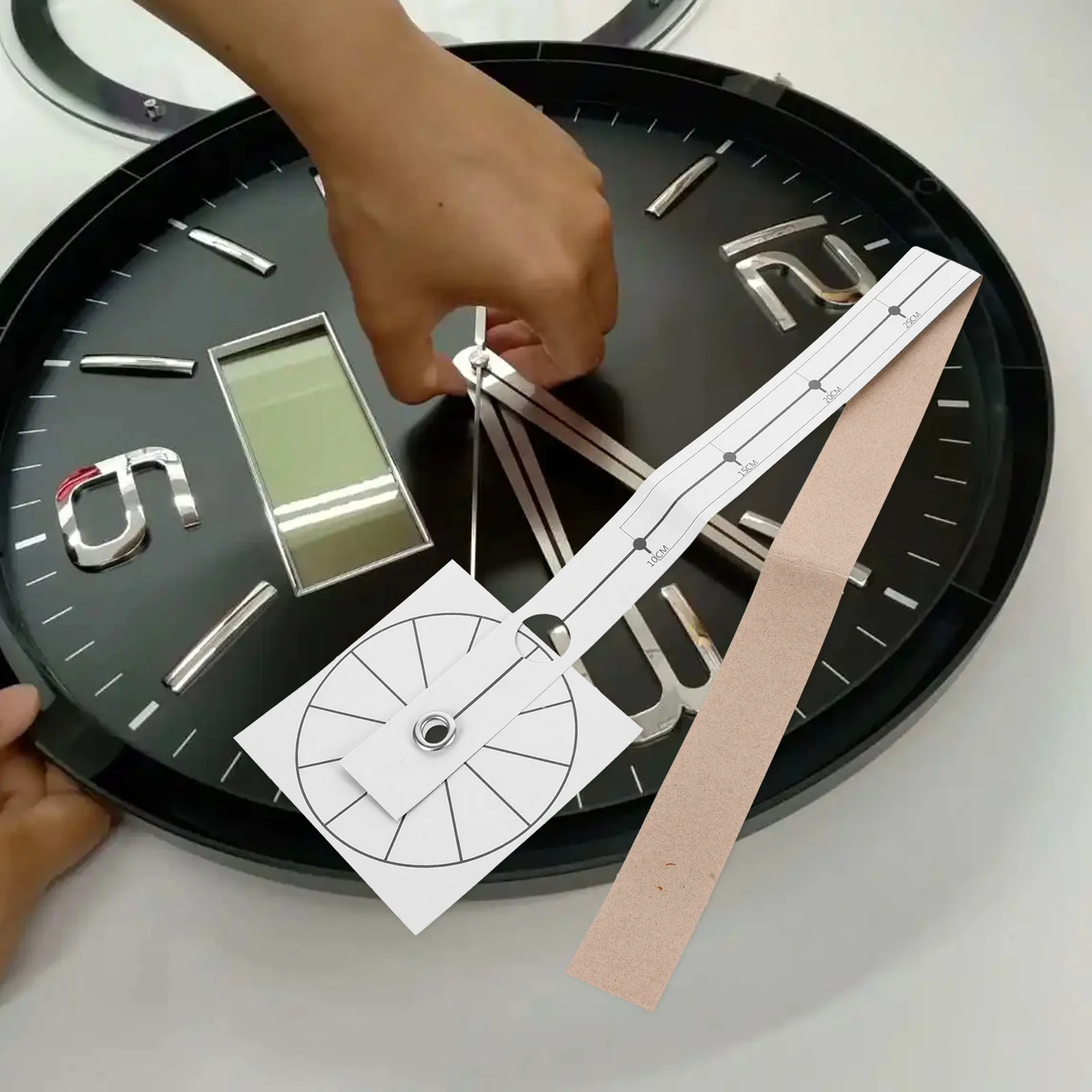 

8pcs DIY Accessories Precise Paper Ruler Graduated Clock Assembly Ruler Scale Decorative Wall Clock Measuring Assembly