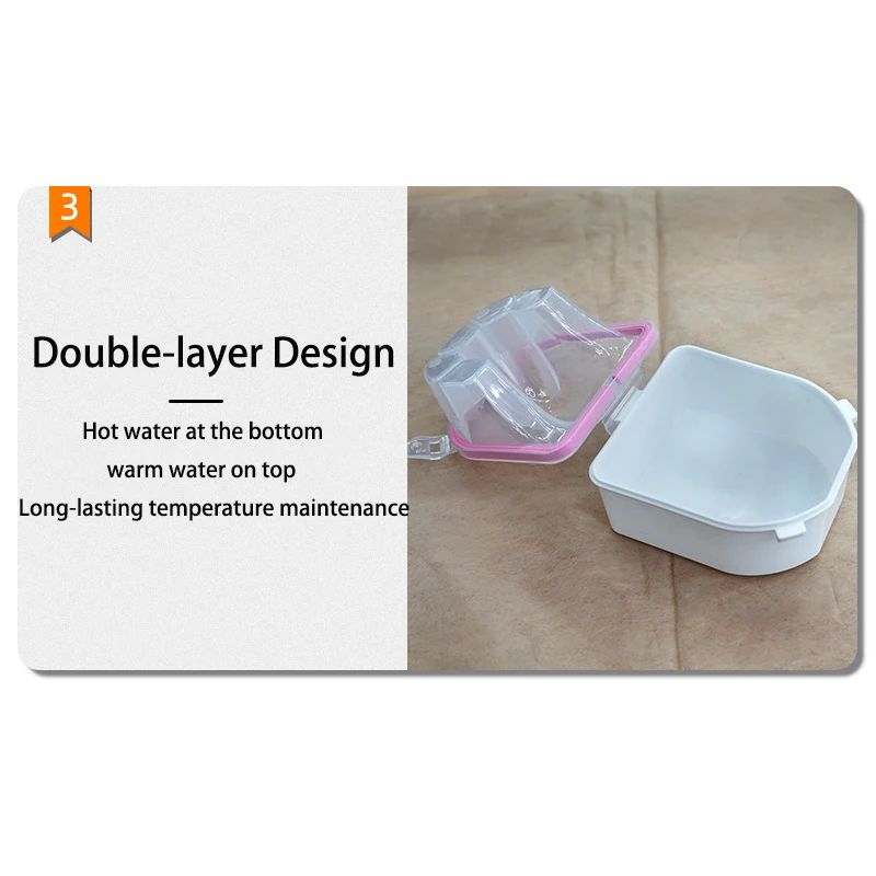 1PCS Double-layer Nail Soaking Hand Bowl For Manicure Rolabling Snap Acrylic Nail Remover Tool Acetone Nail Polish Removal Bowl image 4