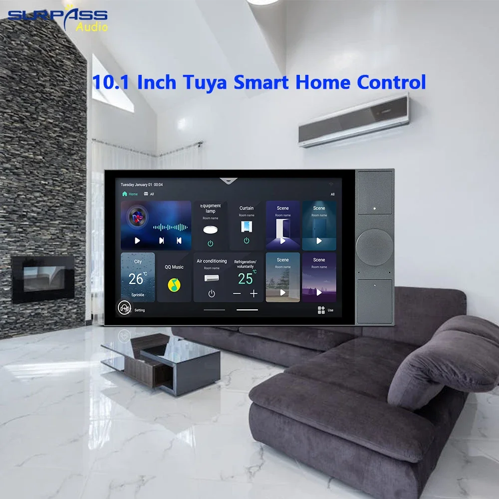 Tuya Smart Home Control Android 8.1 System WiFi Multi Function 10.1 Inch Screen 30W Amplificador De Parede Support Voice Control