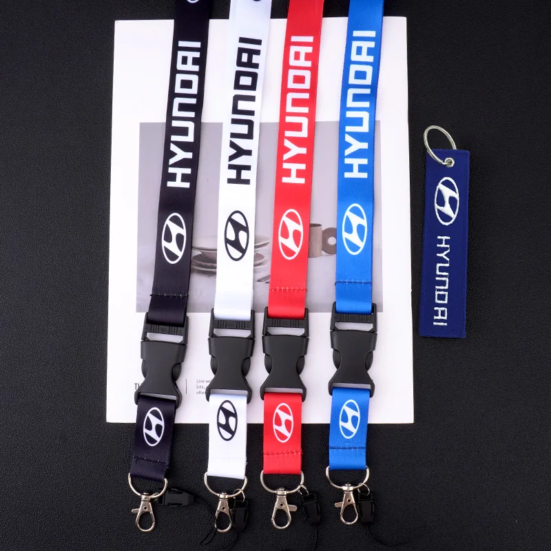 

Neck Straps Lanyard Key Cell Phone Work ID Card Hanging Rope For Hyundai Creta Ix35 I10 I30 I40 Tucson Santa Fe Elantra Azera