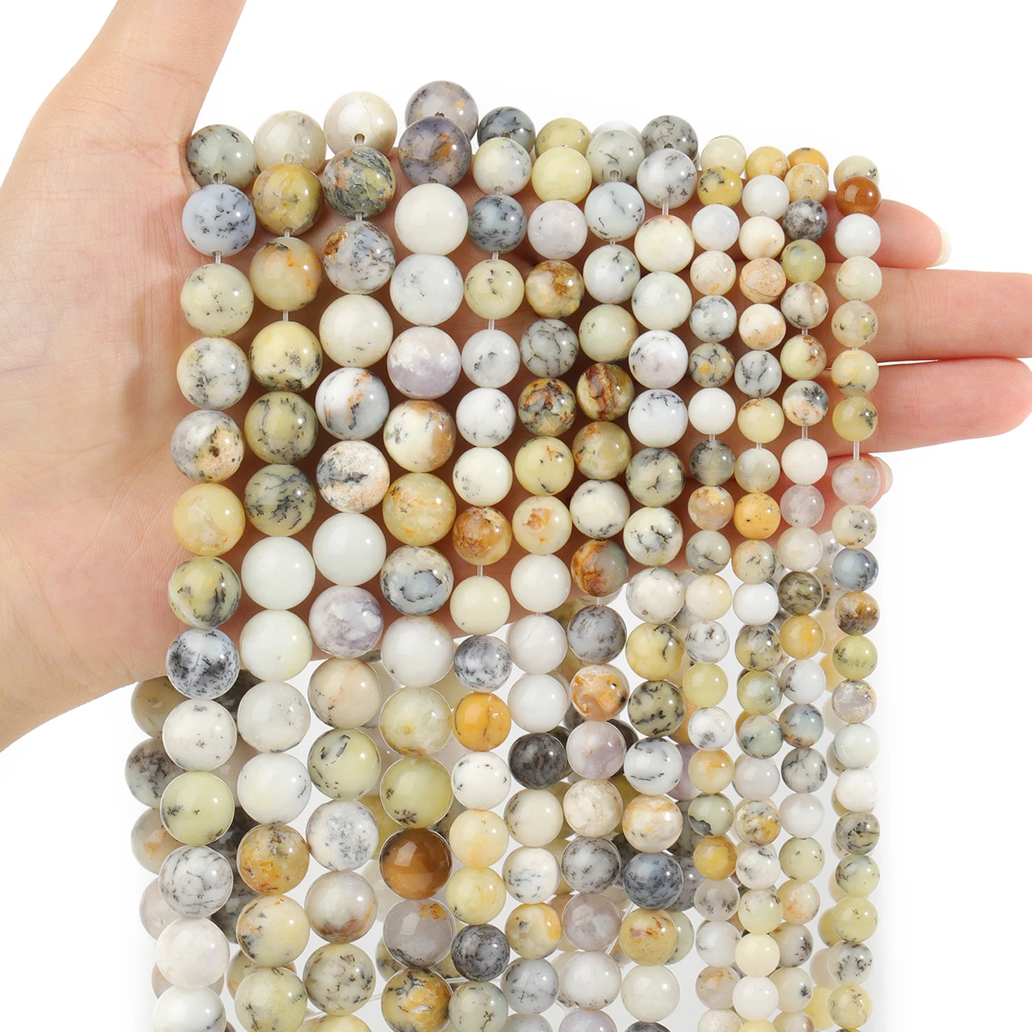 

6/8/10mm AA White Opal Beads Natural Stone Round Loose Beads For Jewelry Making Supplies Diy Gift Charms Bracelets Accessories