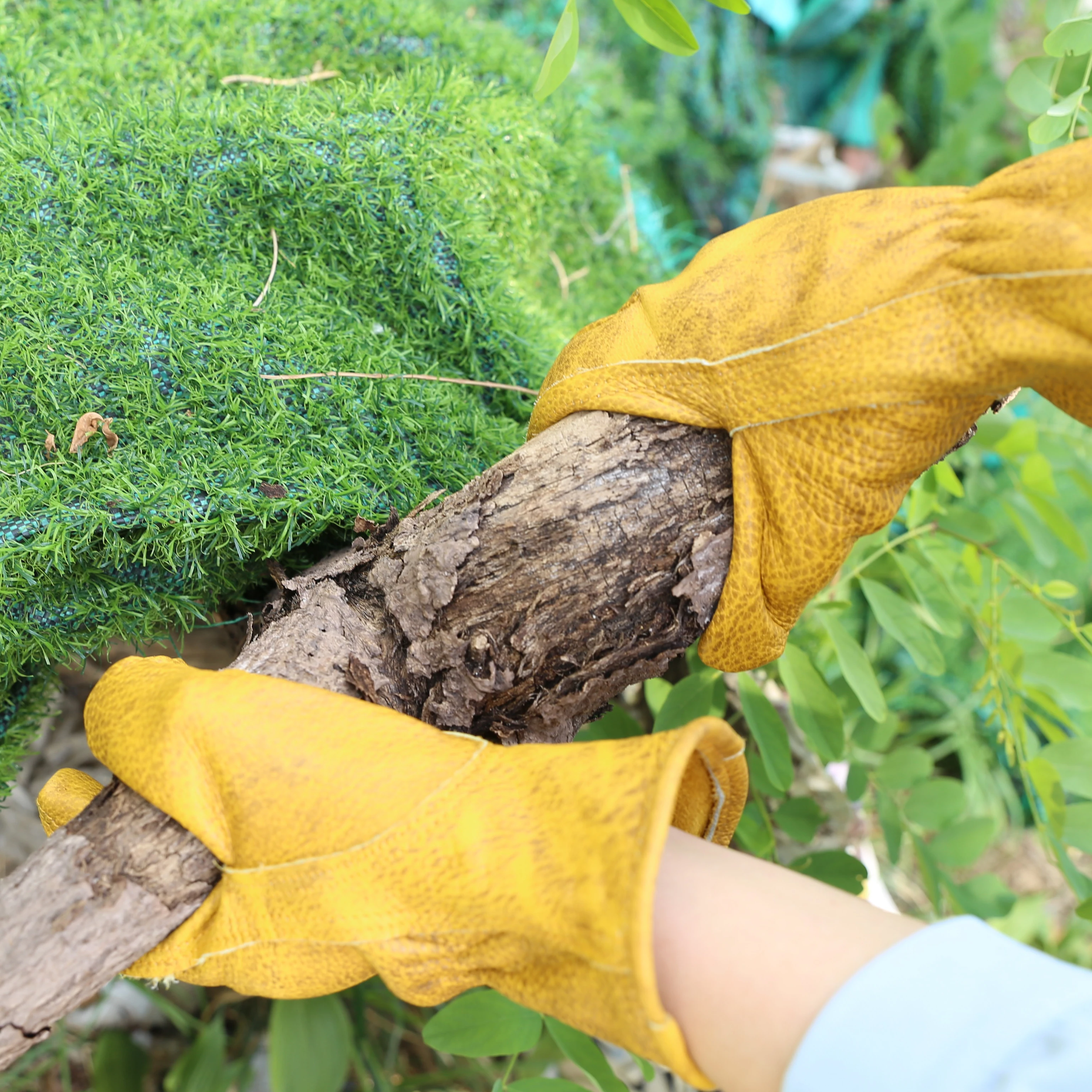 Lederen Werkhandschoenen Voor Mannen En Vrouwen, Duurzame Tuinhandschoenen, Koeienhuid Werkhandschoenen, Lek-En Snijbestendig