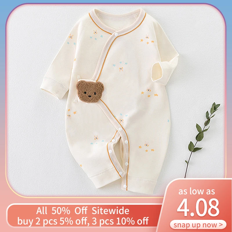 Cartoon Bear Baby Romper Spring Summer Bebe Clothes Soft High Quality Cotton Newborn Bodysuit Infant Jumpsuit One Piece Outfit