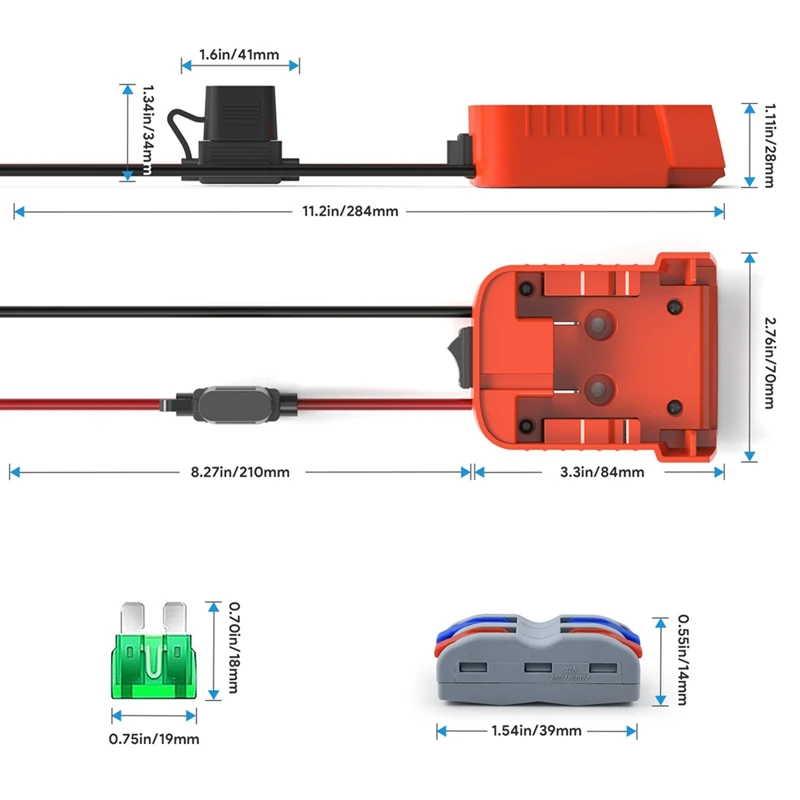 T69C-For-Starlink-Mini-Power-Cable-2M-For-Milwaukee-Battery-Charger-Adapter-To-DC-Power-18AWG-Cable-Cord-Plug