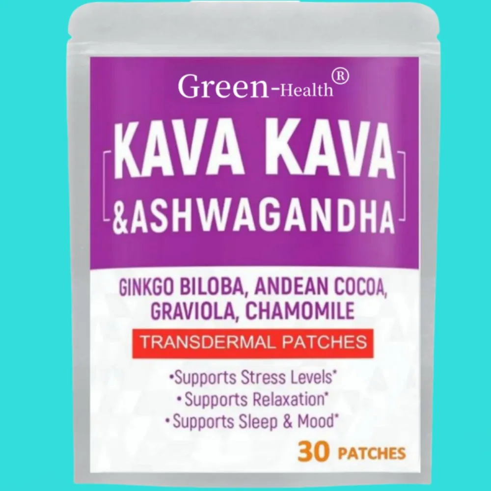 Kava Root Transdermal Patches Stress Relief, Mood Enhancer-30 Patches One Month Supply