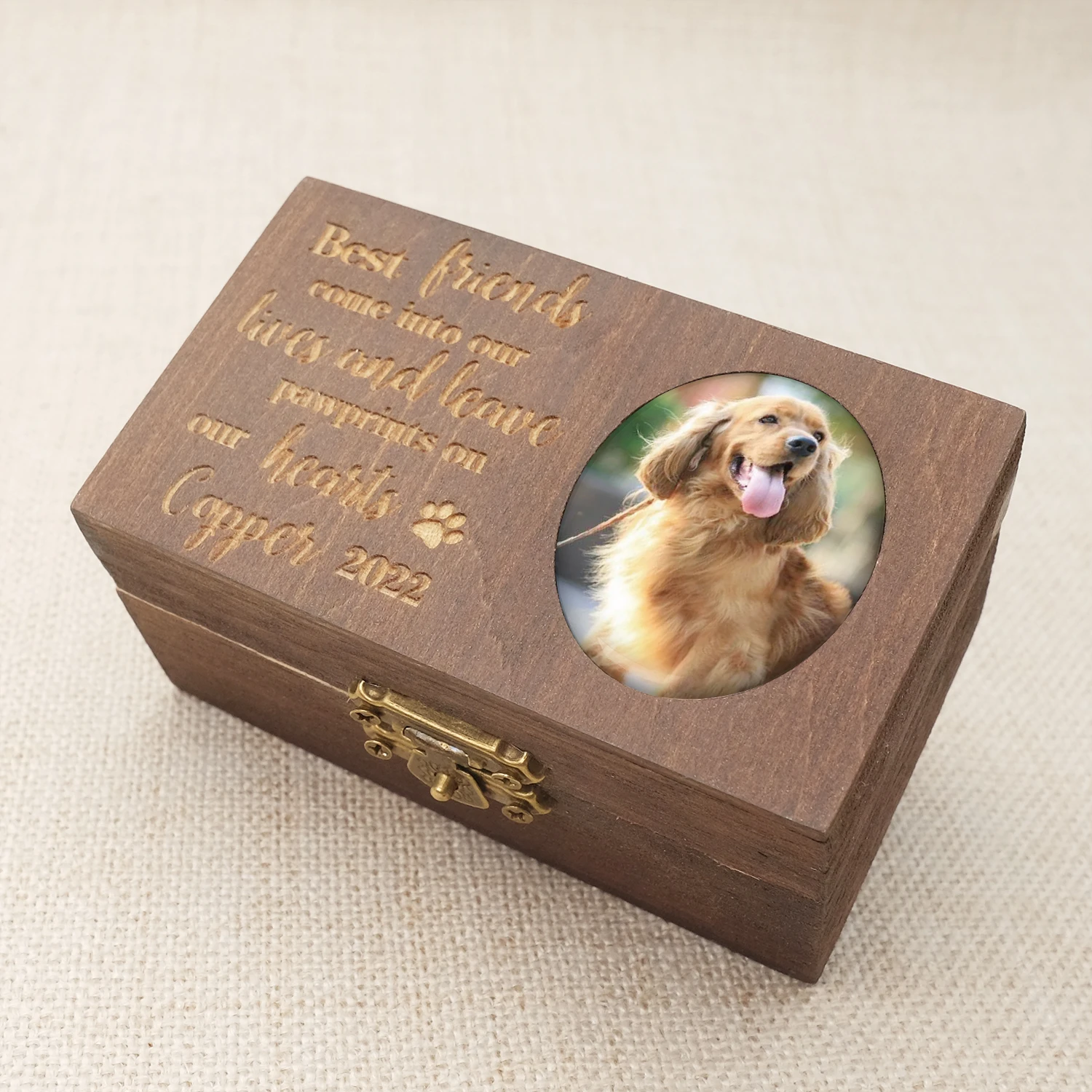 Custom Pet Fur Box, Personalized Urn for Pet Ashes, Engraved Wood Box for Pets, Ashes Urn for Pets, Keepsake Box