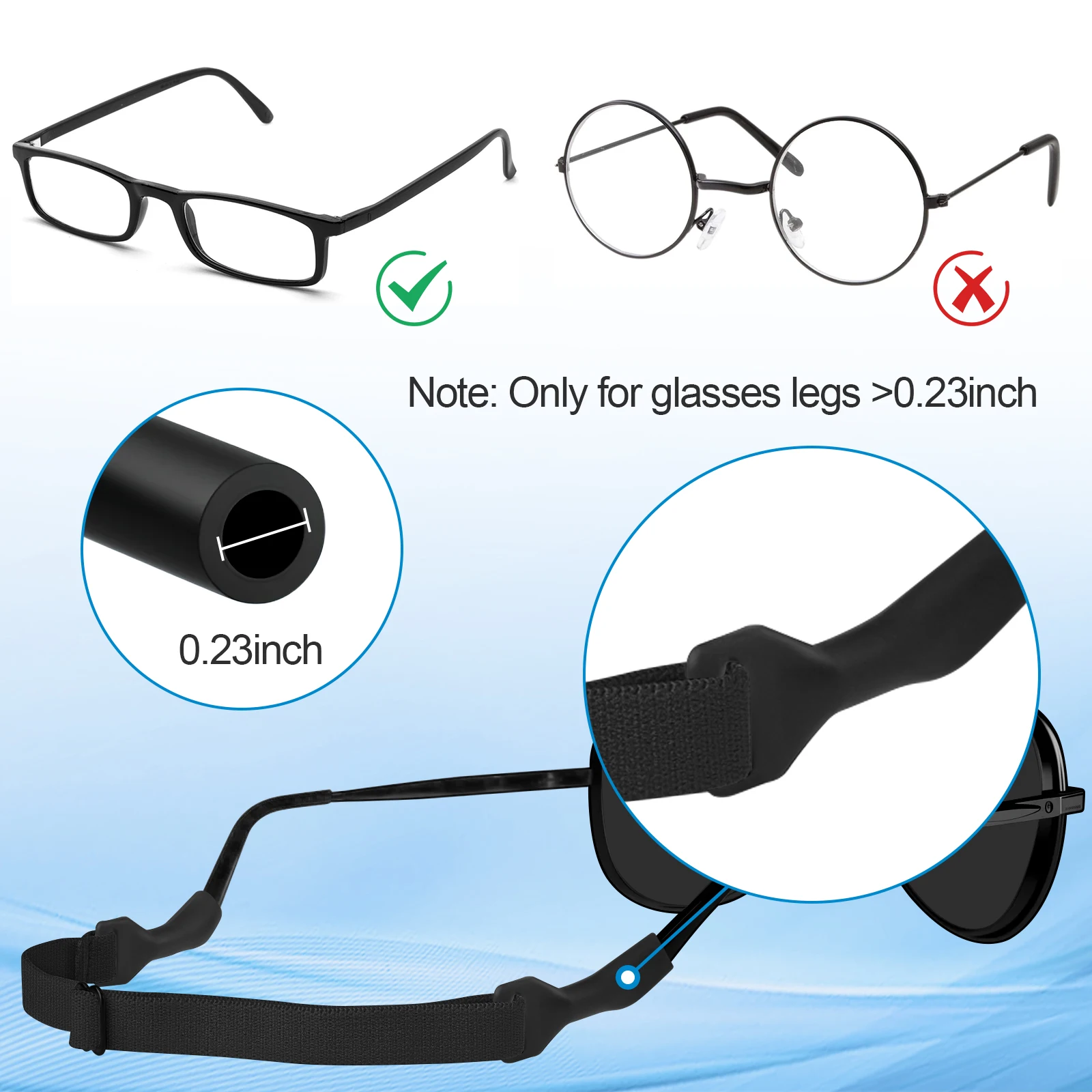 1-6pcs Eyeglass Anti-Loss Lanyard Sports Glasses Elastic Rope Chain For Kids Adult Glasses Elasticity Strap Retainer Cord Holder image 2