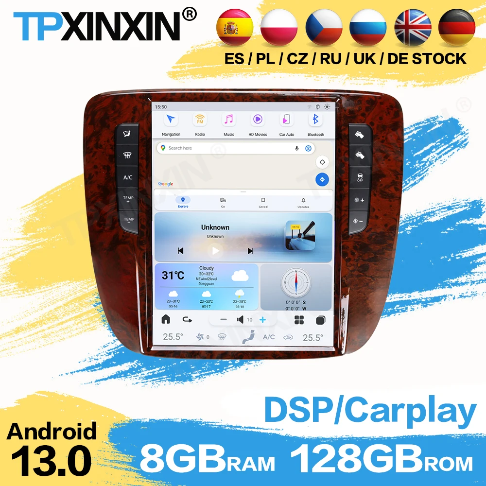 

ТВ-плеер Tesla Android 11, обновленный Головной блок для GMC YuKon Chevy Suburban Tahoe 2007 2008 2009-2013, GPS-навигатор, радиоприемник