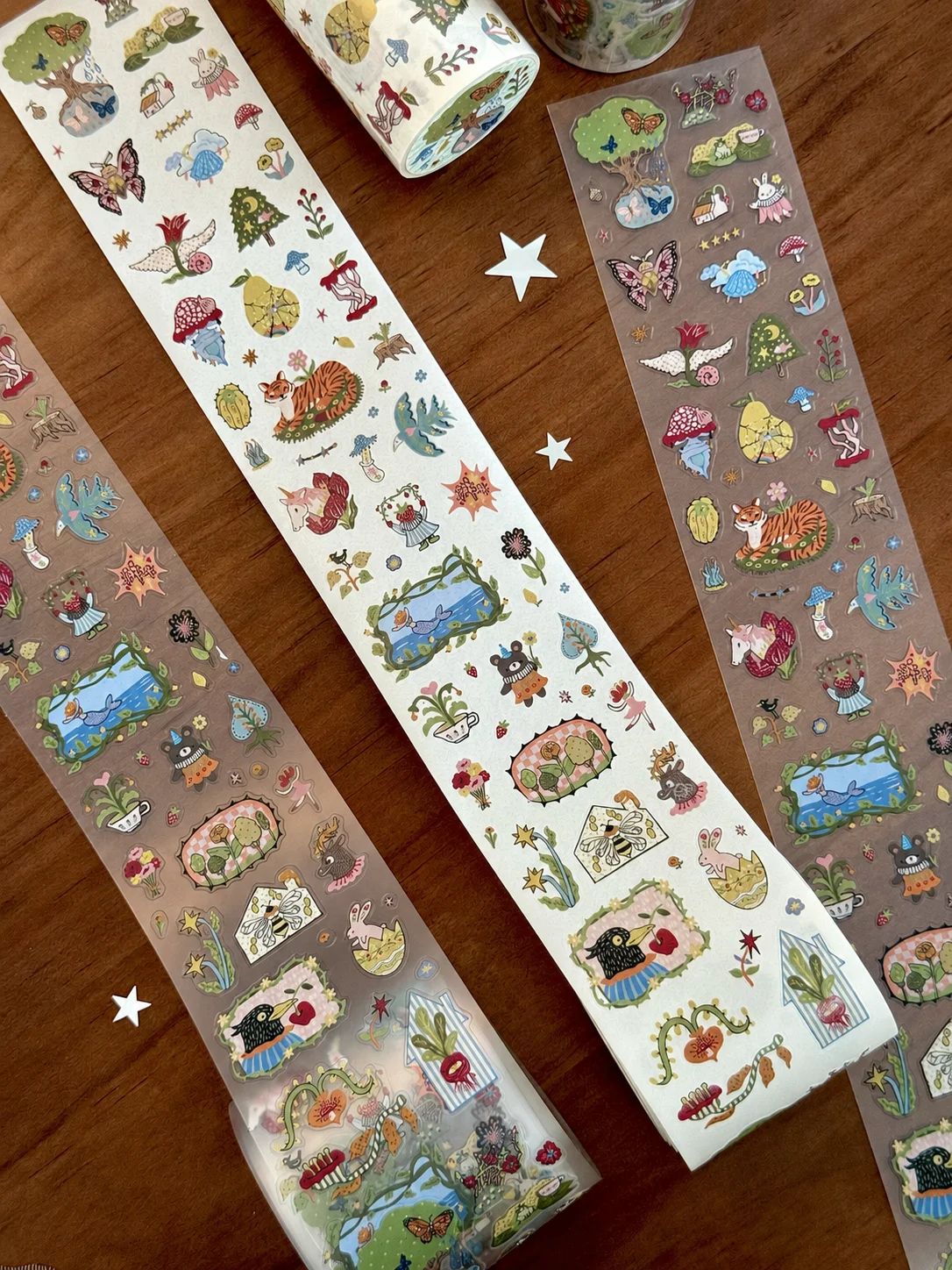 Cute Japanese Fantasy Forest Die Cut Dispensing Sticker DIY Deco Card Journal Scrapbooking Photo Card Phone Case Collage Supply view 4