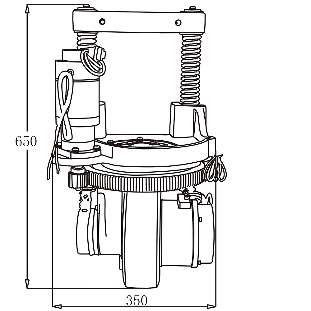 KQ-DC /1-3 Horizontal DC motor driving motor with PU/rubber wheel