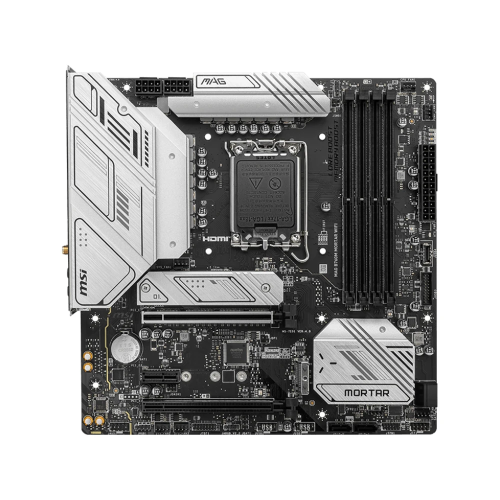 Imagem -04 - Msi-mag B760m Placa-mãe Mortar Wifi Placa-mãe Lga1700 Suporta Processador Intel 12th e 13th 4x Ddr5 256gb Pcie 5.0