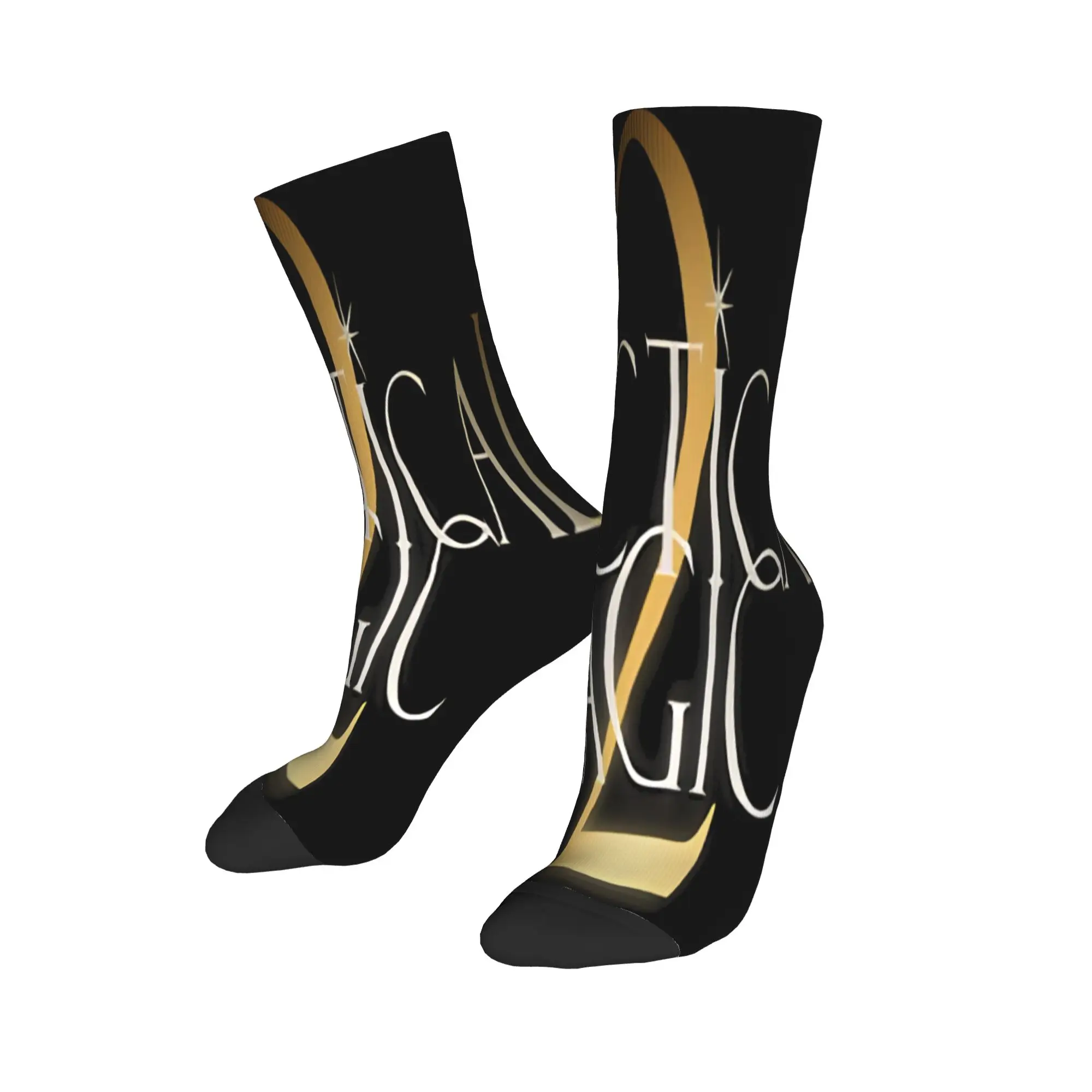 Unisex Practical Magic Witchcraft Wiccan Occult Moon Socks Breathable Home Dress  Crew Socks Best Gift Idea