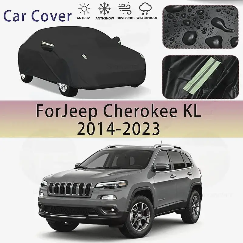 

For Outdoor Protection Waterproof Dustproof Jeep Cherokee KL 2014 2023 Full Snow Sunshade Car Covers