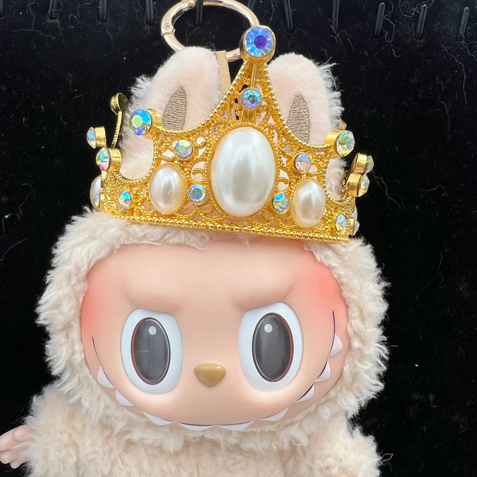 17cm Labubu idole couronne chapeaux accessoires mignon Kpop Exo zweet van capuche en peluche poupée bricolage filles accessoires