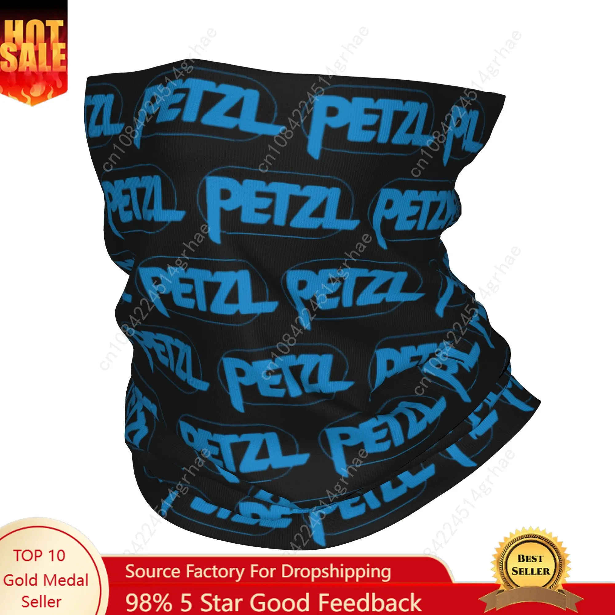 

Custom P-Petzls Classical Logo Design Bandana Winter Neck Warmer Women Windproof Wrap Face Scarf Hiking Sport Gaiter Headband