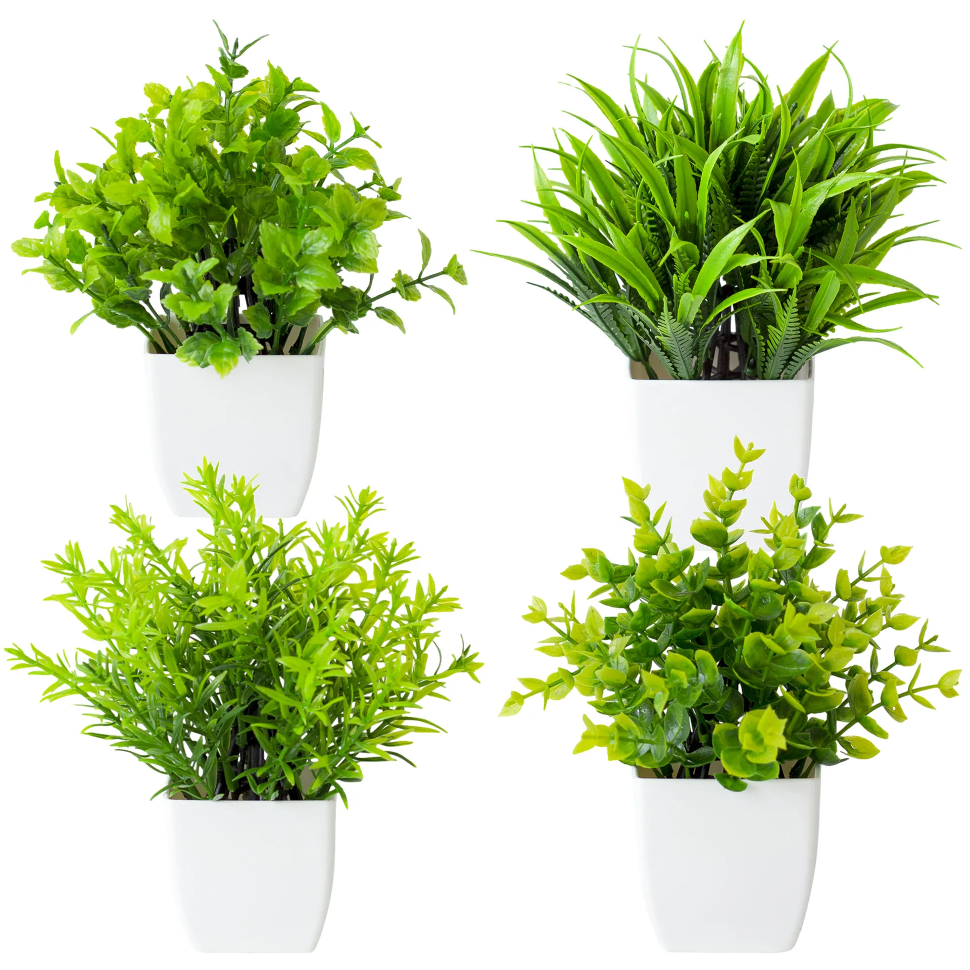 1pc Artificial Plants with Plastics Pots Vivid Decorative Non-fading Counter Shelf Decoration Bedroom Decoration Fake Plants 장식용