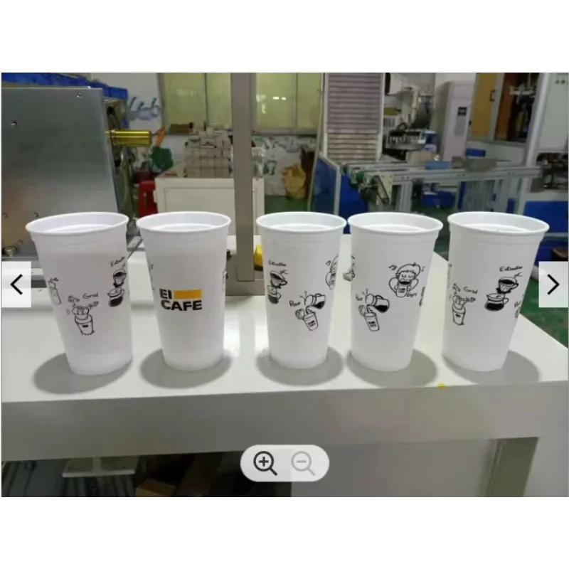 Semi-auto Screen Printer with 8 Station & Uv Dryer for Disposable Paper & Plastic Cup Coffee Cup Milk Tea Cup