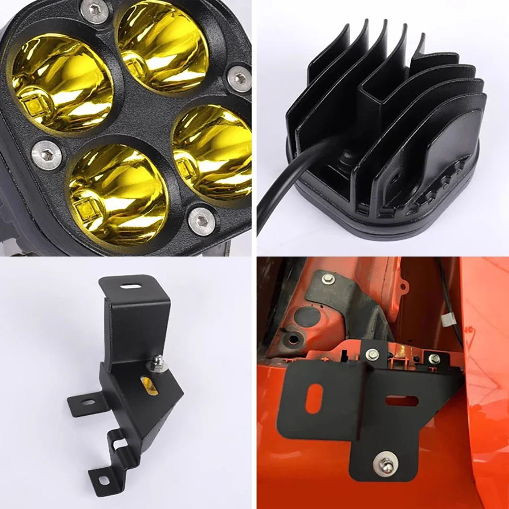 A Pillar Spotlight Waterproof Double Llight Bracket Special Modification Part Hood Hood Light Bracket For Tank 300 2021-2024