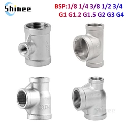 1/4 1/2 3/4 BSP Female Male Thread Tee Type Reducing Stainless Steel Elbow Butt Joint Adapter Adapter Coupler Plumbing Fittings