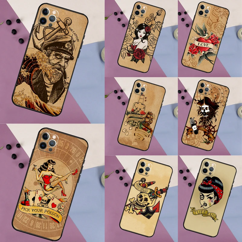 Sailor Retro Art Case For Samsung Galaxy M11 M12 M13 M14 M15 M06 M16 M36 M56 M31 M53 M32 M52 M35 M55 M34 M54