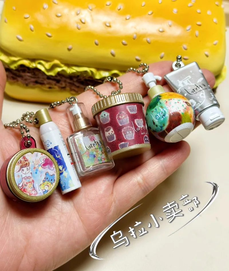 Bandai Gashapon Cute Kawaii Figure Anime Miniature Japanese Loretta Kachi Makeup Cosmetic Model Keychain Capsule Toys Gift