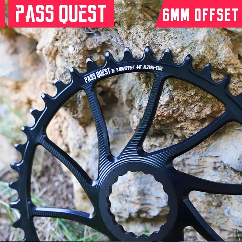 

PASS QUEST RACEFACE Round Narrow Wide Chainring - 6mm Offset Fit MTB Bicycle Crankset Bicycle Chainring