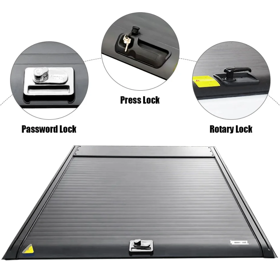 

KQX High Quality Aluminum Alloy Pickup Roller Lid Retractable Truck Bed Cover Hard Tonneau Cover for Hilux Revo 2022