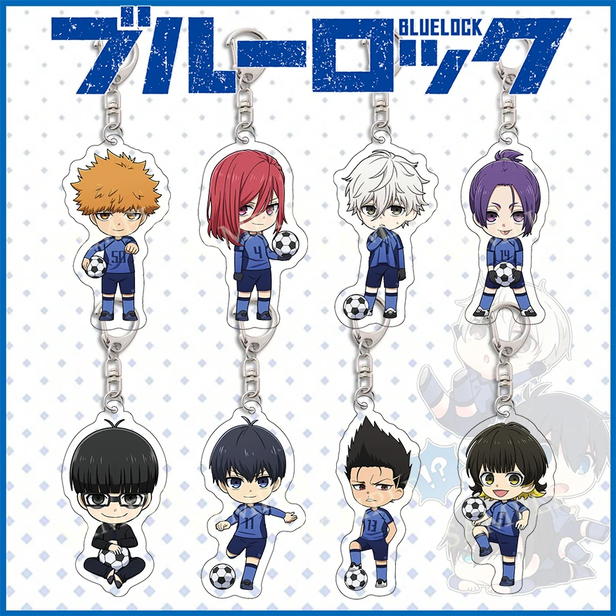 BLUE LOCK Ego Jinpachi Isagi Yoichi Chigiri Hyoma Kunigami Rensuke Cosplay Acrylic Keychain Cartoon Character Pendant Anime Cute