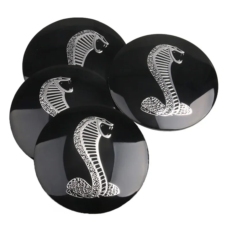 4Pcs 56mm Car Wheel Hub Caps Cover Rim Sticker Reflective Badge Car Accessories For Ford mustang Shelby GT500 GT350 2017 2018