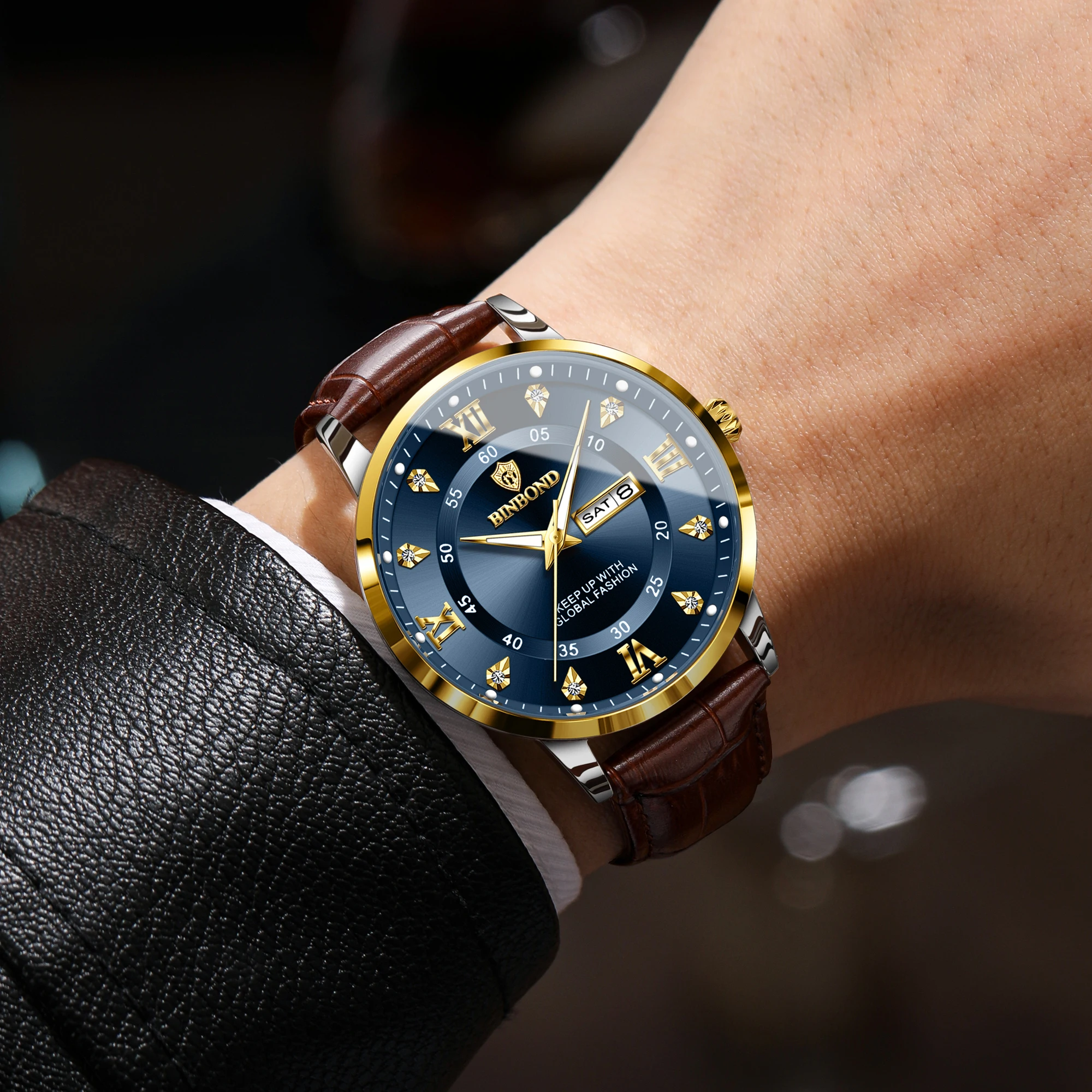 นาฬิกาควอตซ์ BINBOND สำหรับผู้ - Smartwatch Luxury Watches For Men บทวิจารณ์และราคา