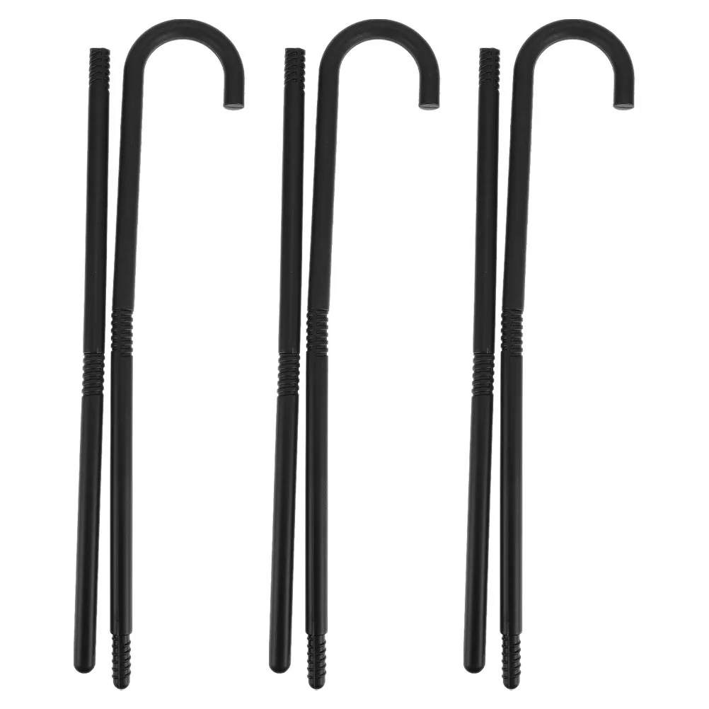 3 قطع من قصب الحفلات خفيف الوزن لأداء المسرح التنكرية، ديكور المسرح، عصا عصا قصب بلاستيكية مزخرفة #2