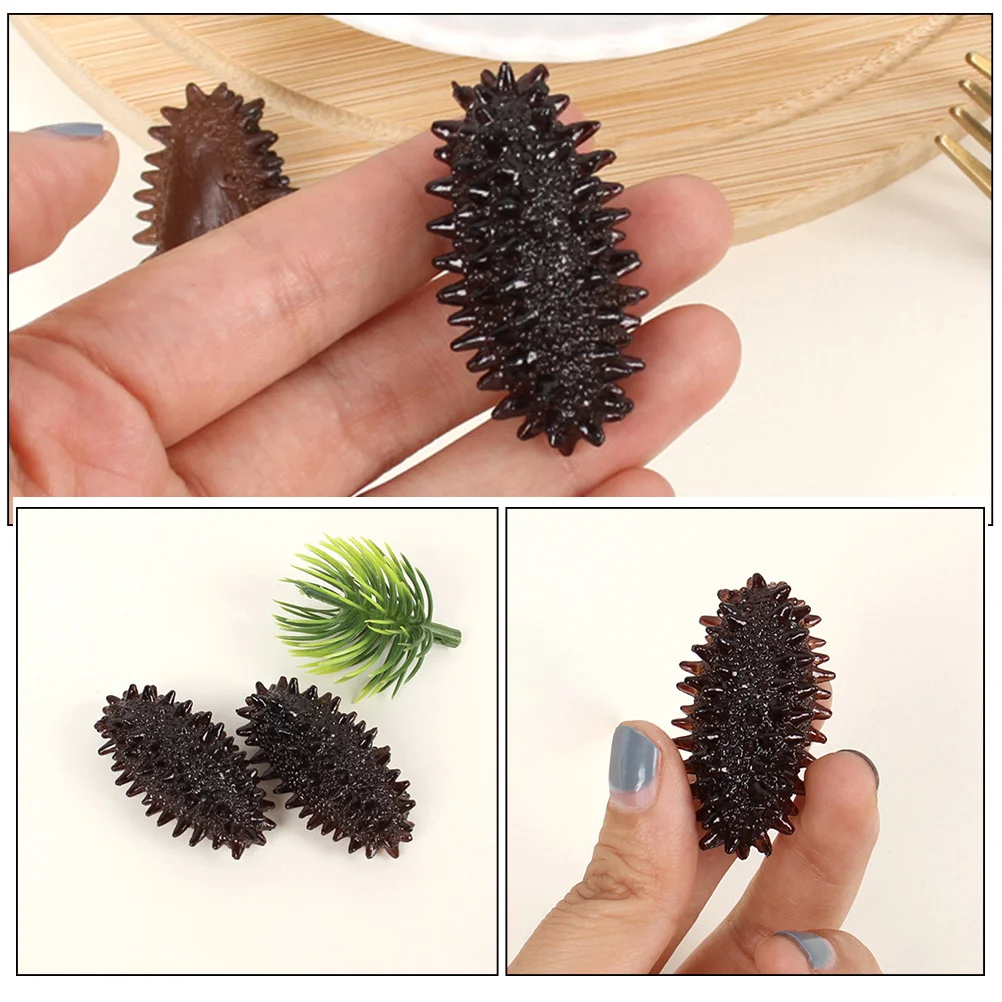 

6pcs Simulation Sea Cucumber Lifelike Fake Food Decor For Restaurant Bakery Display Educational Playthings Photo Prop