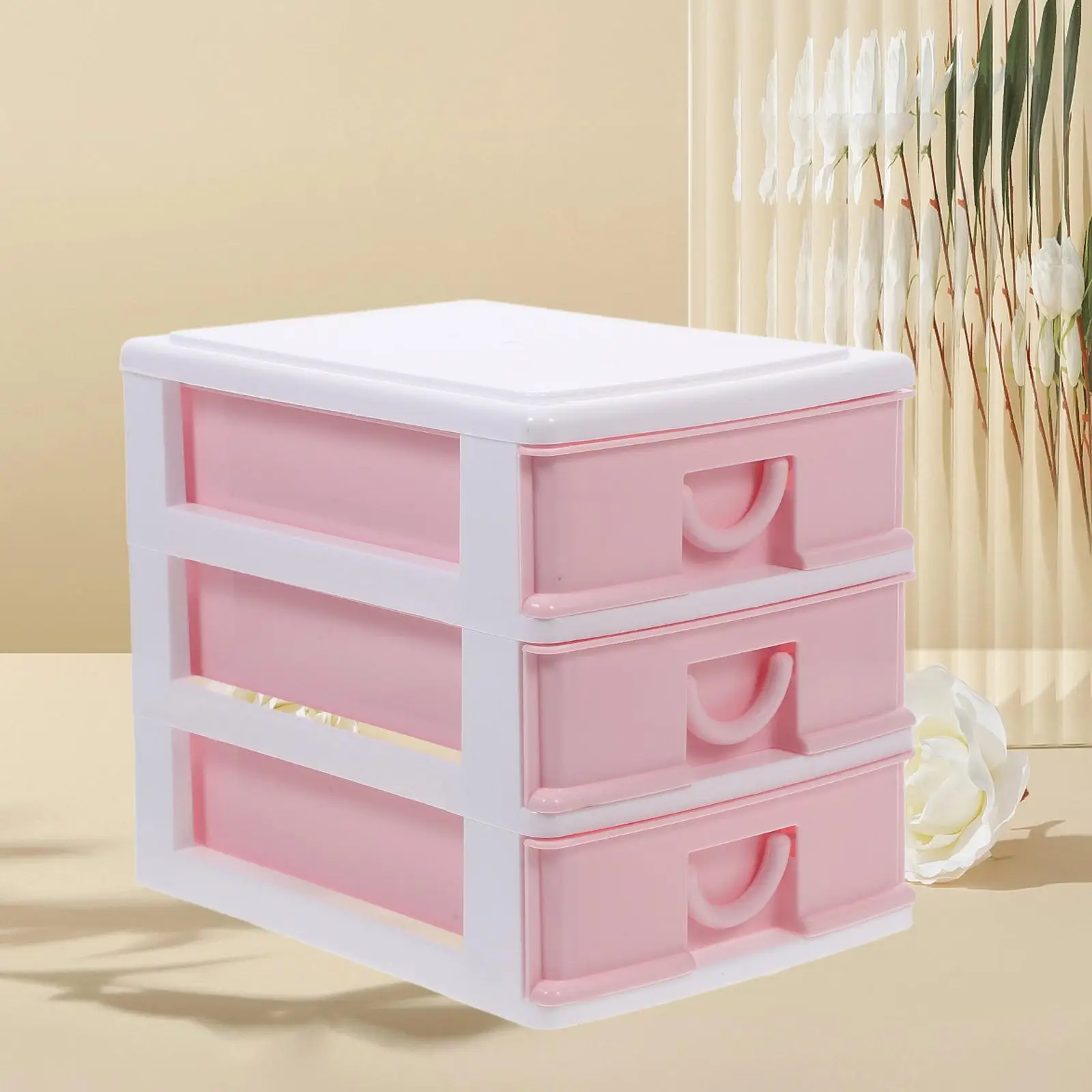 Storage Box Clear Drawer Large Capacity Desktop Organizer Stationary Kitchen Plastic Drawers Office Storage