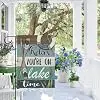 Dyrenson Relax You're on Lake Time Theme Decorative Garden Flag jjp