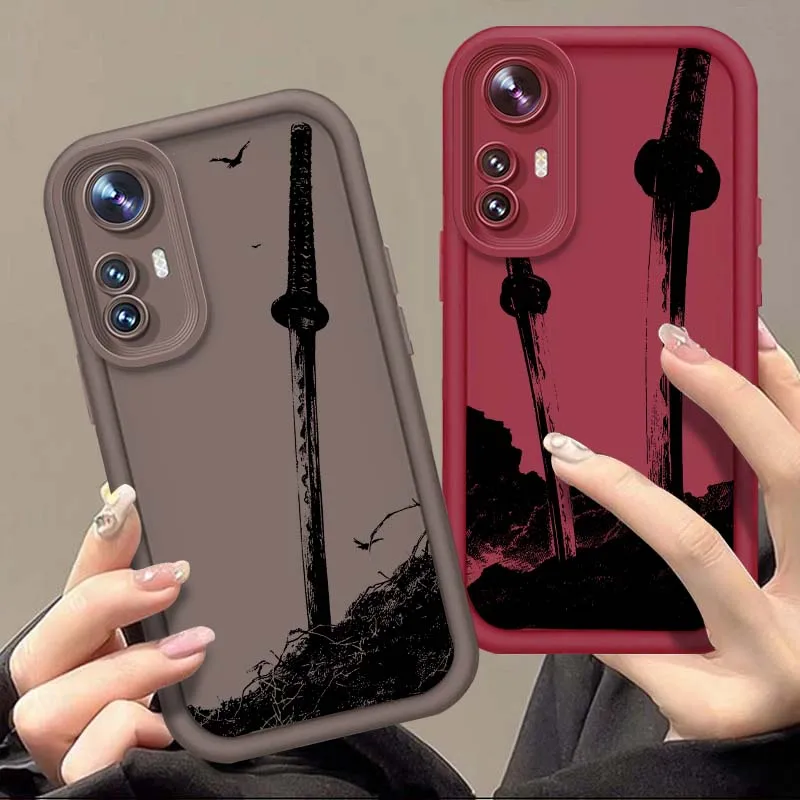 

Trend Samurai sword style Phone Case For Xiaomi Mi 15 14 14T Redmi 13 13T 13C 12C 14C 12 12T 11 11i Lite Pro 5G Eye Ladder