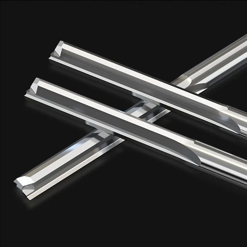 HUHAO 3.175mm 4mm 6mm Gambo Slot Dritto 2 Flauto Fresa in Metallo Duro di Acciaio Fresa CNC Router di Legno Bit Incisione Bit Strumenti