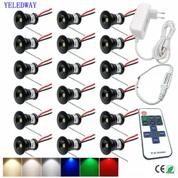 1W Mini Spot Led Licht 12V Met Afstandsbediening Dimbare Downlight Ktv Party Spot Plafondtrap Showcase Kastverlichting