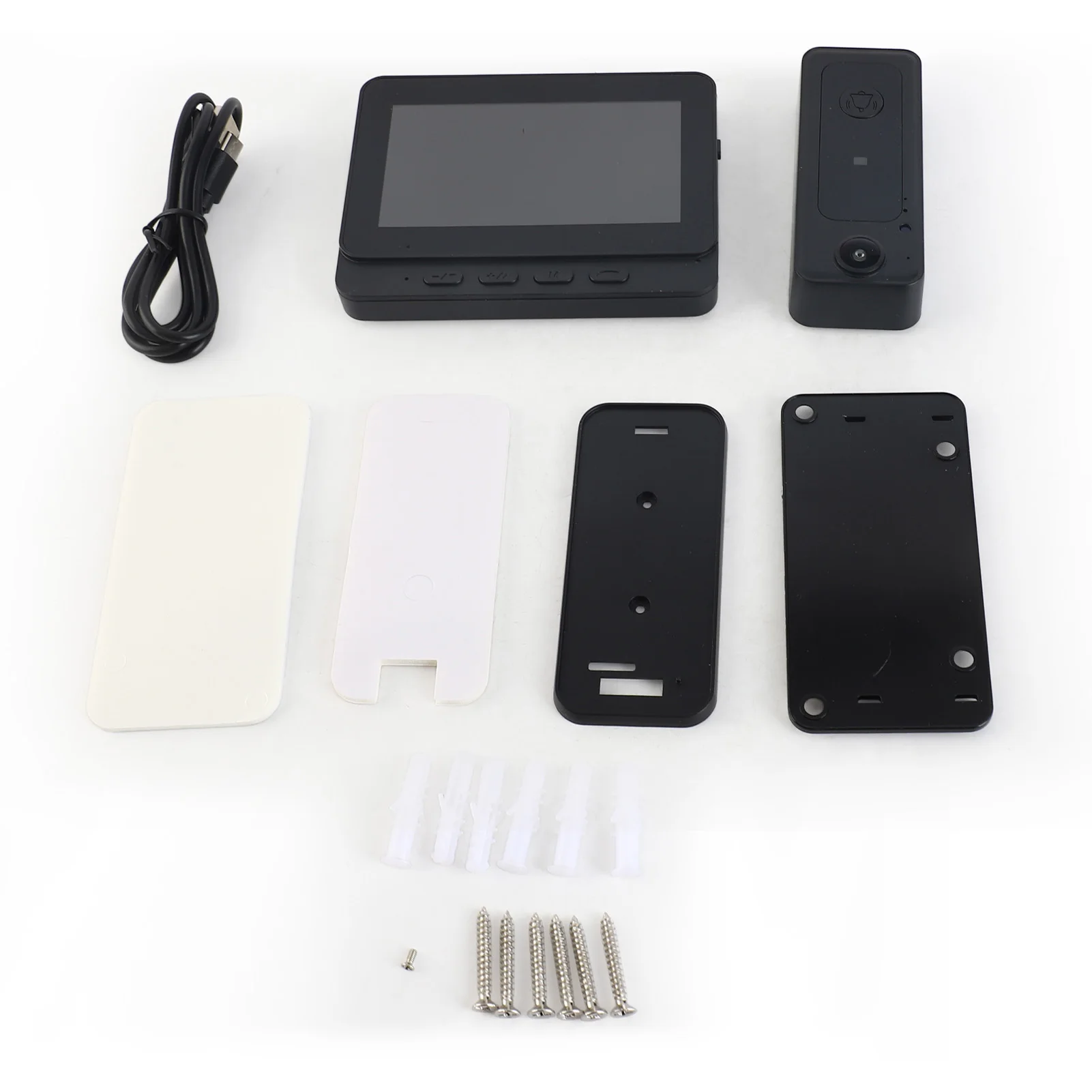 Câmera de campainha de vídeo 1080P 4,3 polegadas com display 170 °   Visão noturna grande angular conversa bidirecional para câmera de campainha de vídeo de segurança doméstica