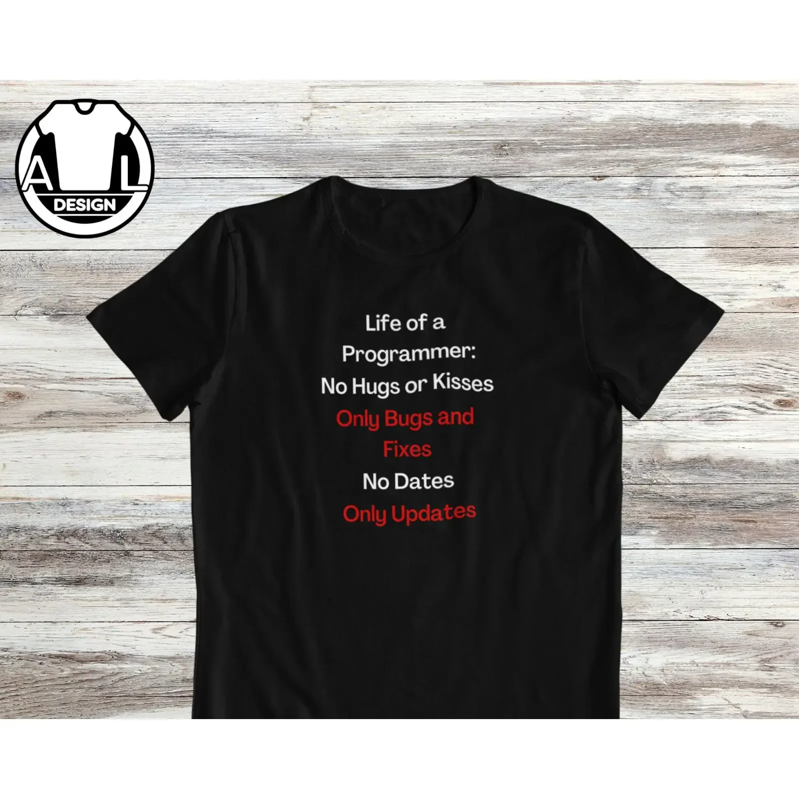 Life of a Programmer T Shirt Funny Coder vintage Washed designer clothes Casual streetwear Comfortable Breathable Stretched